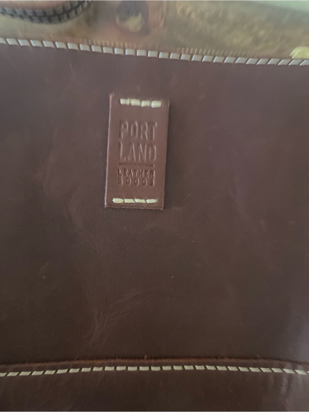 NWOT Portland Leather Goods Brown Full Grain Leather Crossbody + Matching Scarf - Picture 11 of 16